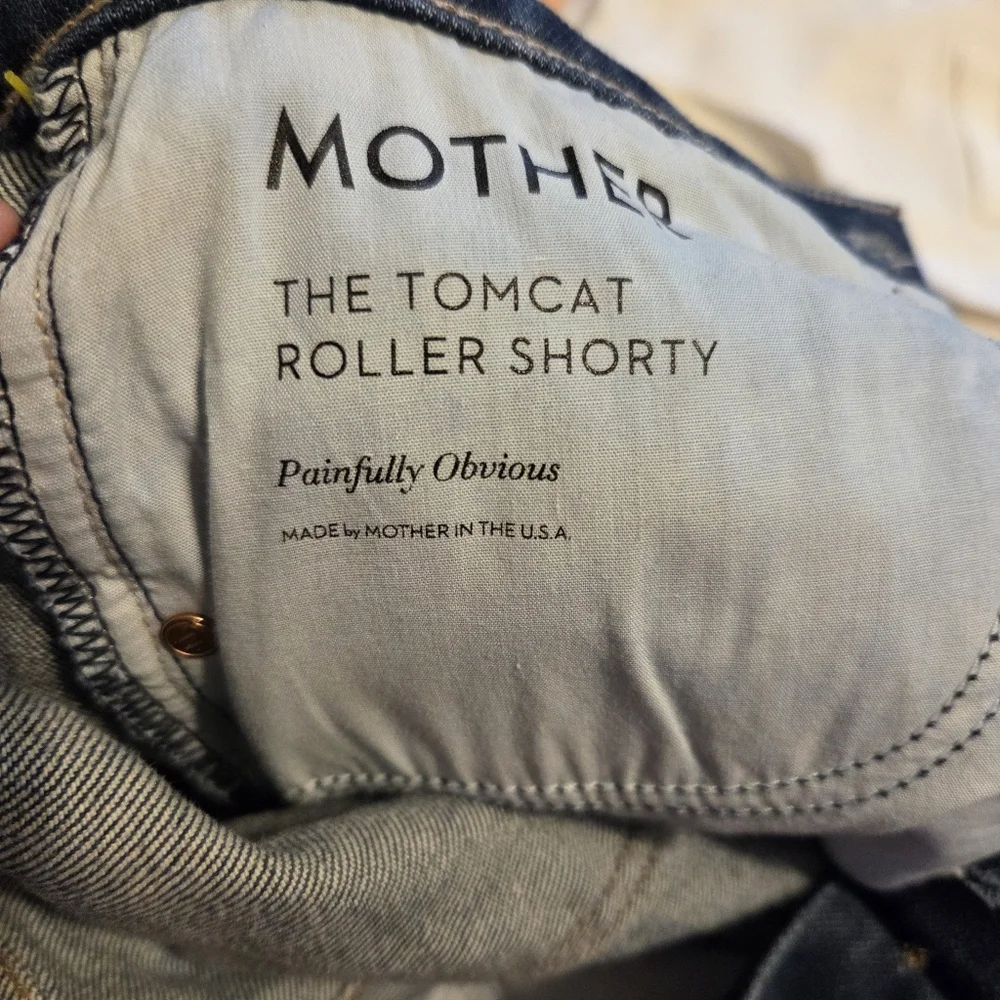 Mother Women's The Tomcat Roller Painfully Obvious Wide Leg Denim Jeans Sz 25 - Picture 9 of 10